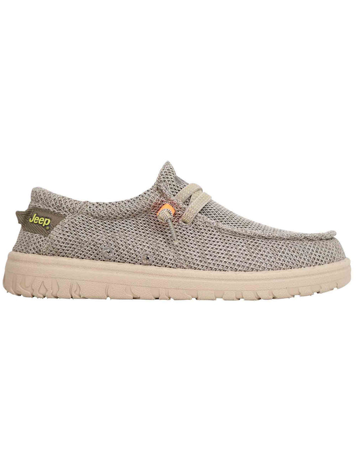 Spatarella Stringate uomo Samoa Wallabee Knit in tessuto verde Solo un giorno rimasto