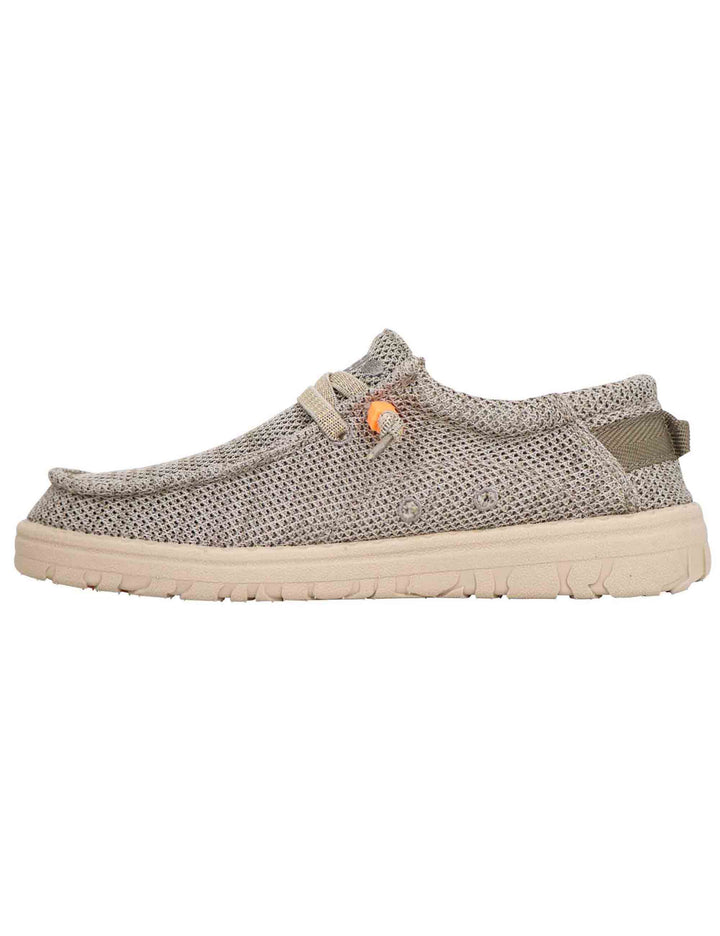 Spatarella Stringate uomo Samoa Wallabee Knit in tessuto verde Solo un giorno rimasto