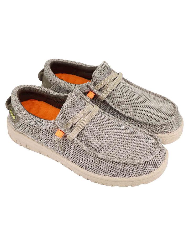 Spatarella Stringate uomo Samoa Wallabee Knit in tessuto verde Solo un giorno rimasto