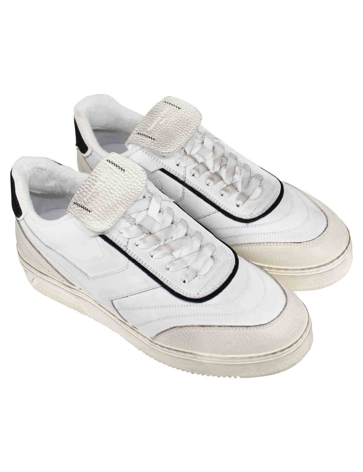 Spatarella Sneakers uomo Pdo in pelle bianca vintage Soddisfazione Garantita