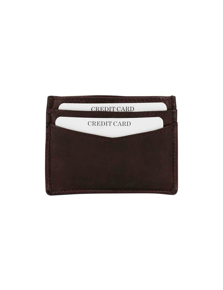 Spatarella Portacarte uomo in pelle vintage testa di moro Italy