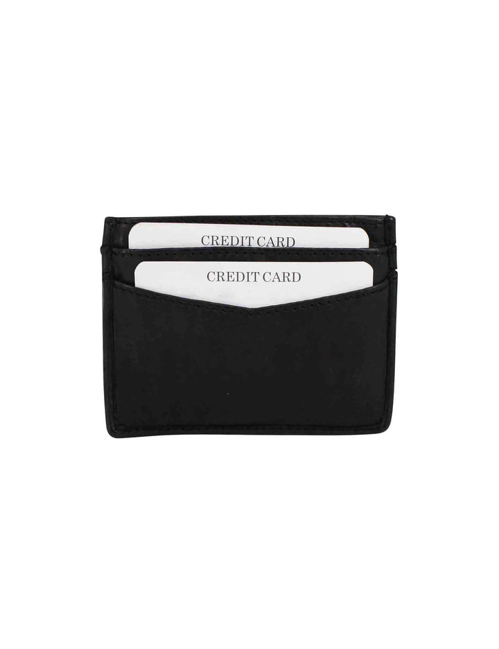 Spatarella Portacarte uomo in pelle vintage nero Nuovo