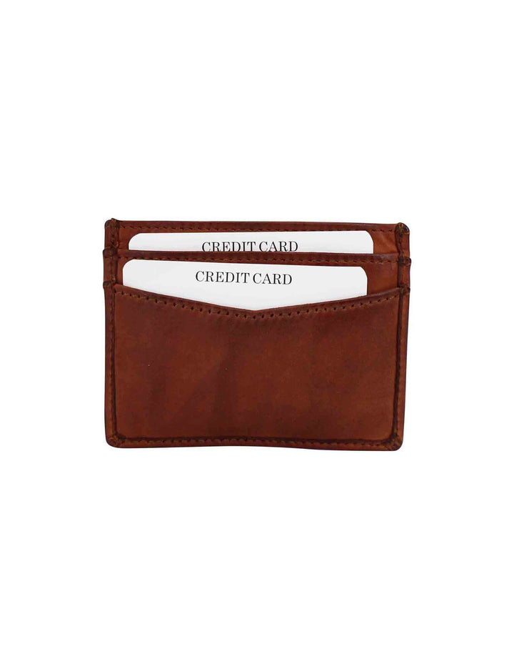 Spatarella Portacarte uomo in pelle vintage cuoio Qualità