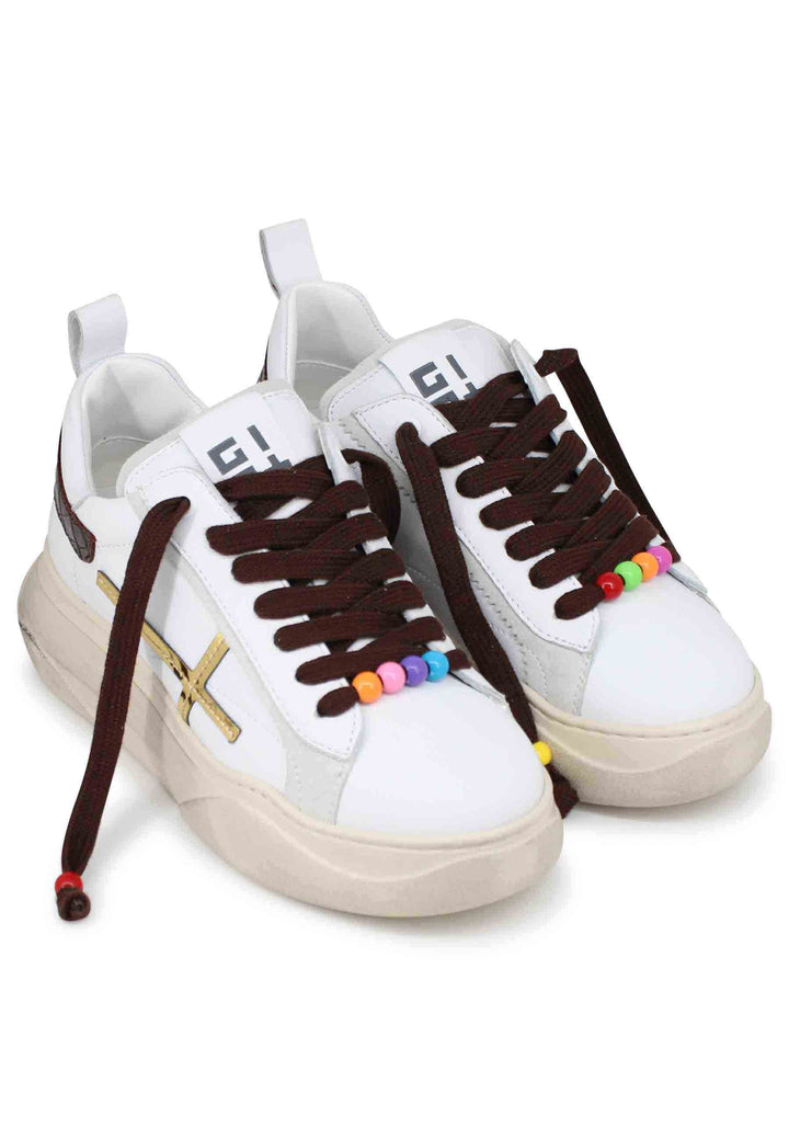 Spatarella Sneakers donna in pelle bianca Online