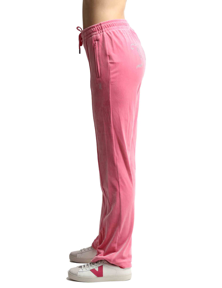 Spatarella Pantaloni tuta donna Tina in tessuto rosa con strass Prezzo di fabbrica