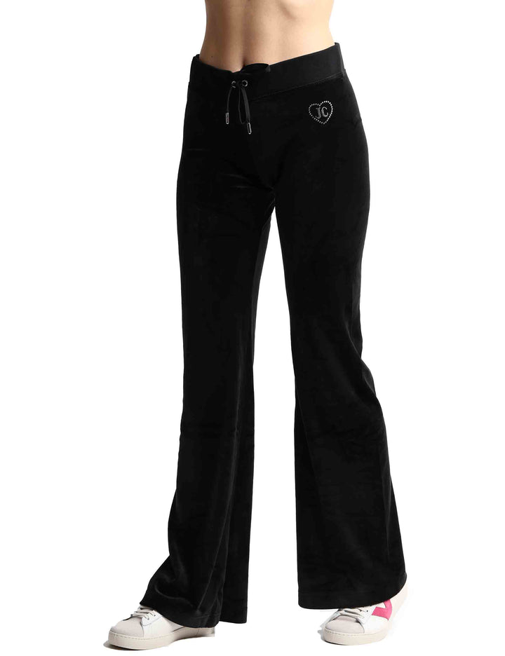Spatarella Pantaloni tuta donna Rodeo Layla in tessuto nero con strass Comprare a buon mercato