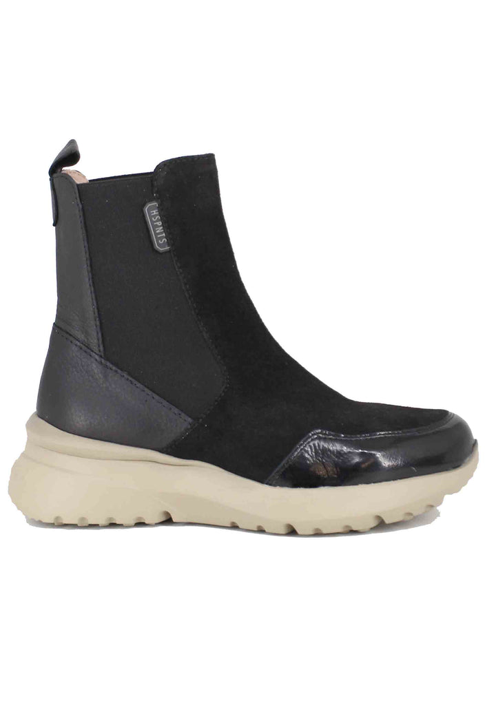 Spatarella Sneakers donna a stivaletto in pelle e tessuto nero Rio Black Offerta Anniversario