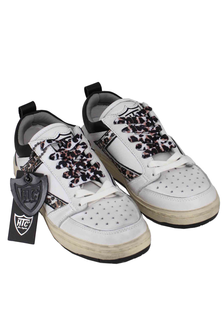 Spatarella Sneakers donna Starlight Animalier in pelle bianca Latest fashion