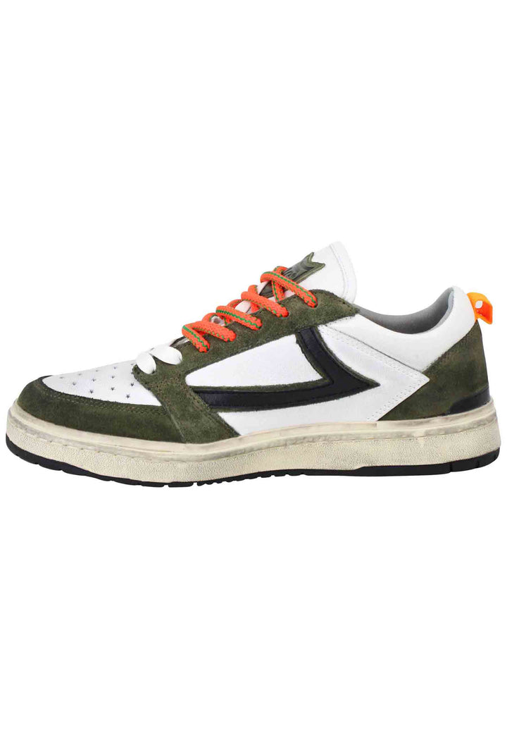 Spatarella Sneakers uomo Starlight Classic in pelle bianca con riporti in pelle verde Lightning offer