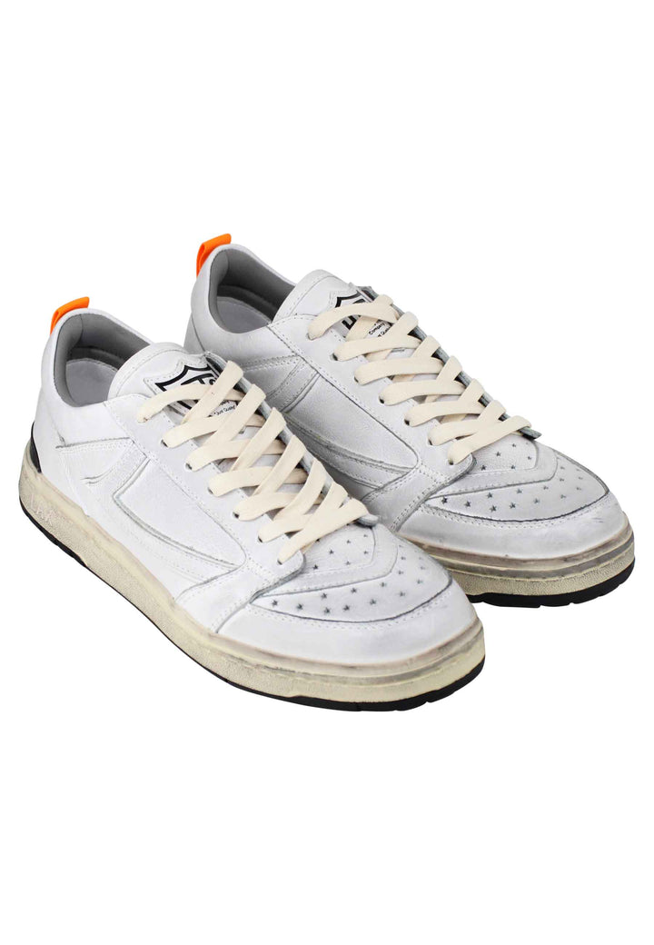 Spatarella Sneakers uomo Starlight Shield in pelle bianca vintage Nuovi prodotti