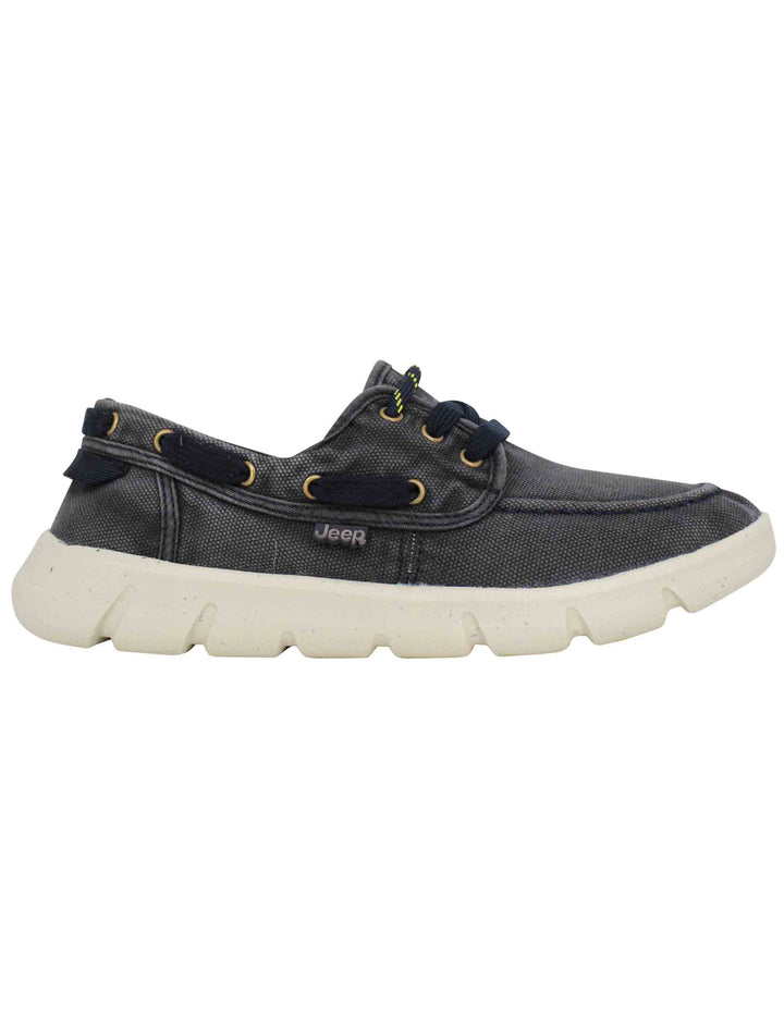 Spatarella Stringate uomo tabasco boat in tessuto blu con suola ultra leggera Offerta settimanale