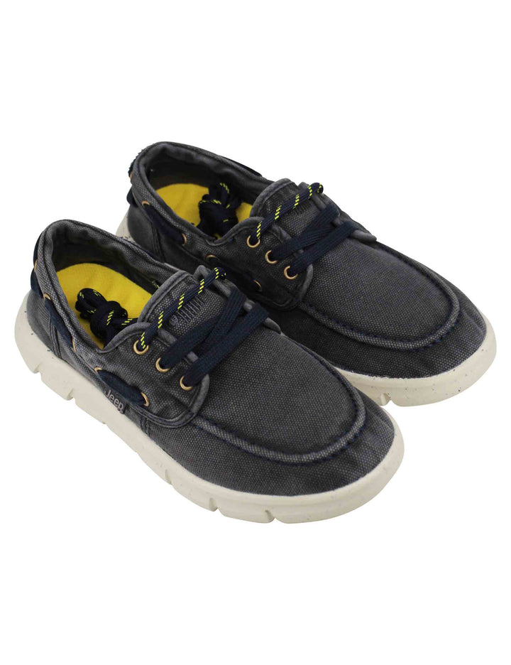 Spatarella Stringate uomo tabasco boat in tessuto blu con suola ultra leggera Offerta settimanale
