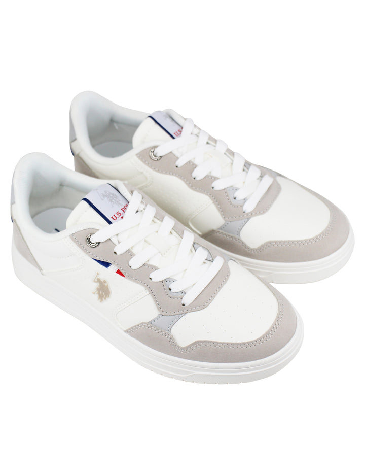 Spatarella Sneakers uomo in eco pelle vintage bianco e beige Ultimi tre giorni