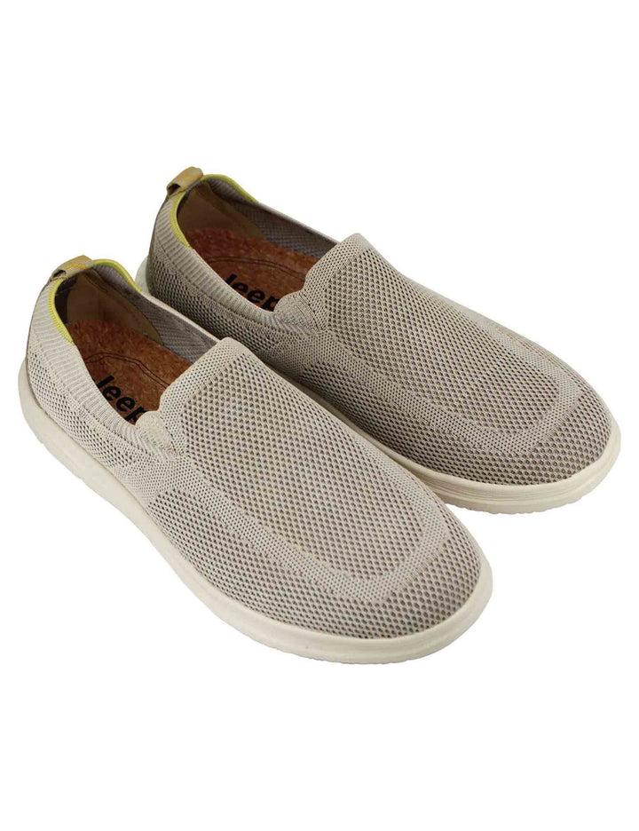 Spatarella Mocassini uomo Karoo slip on in tessuto verde con suola in gomma Fino al 50% di sconto