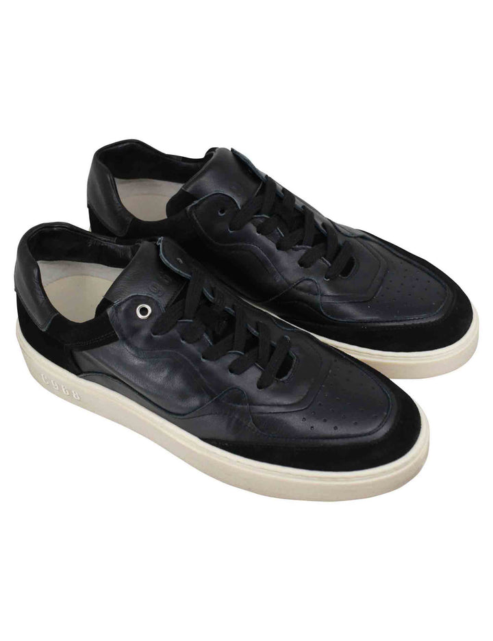 Spatarella Sneakers uomo in pelle nera Fino al 60% di sconto