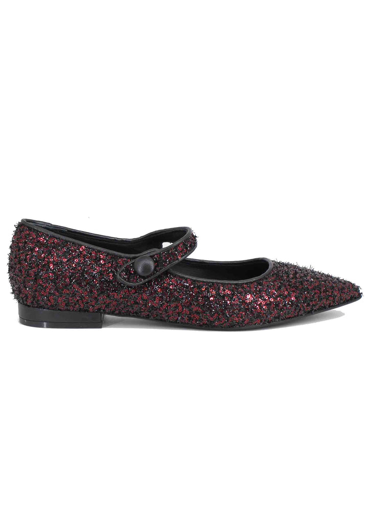 Spatarella Ballerine donna in tessuto glitter rosso Acquista Ora