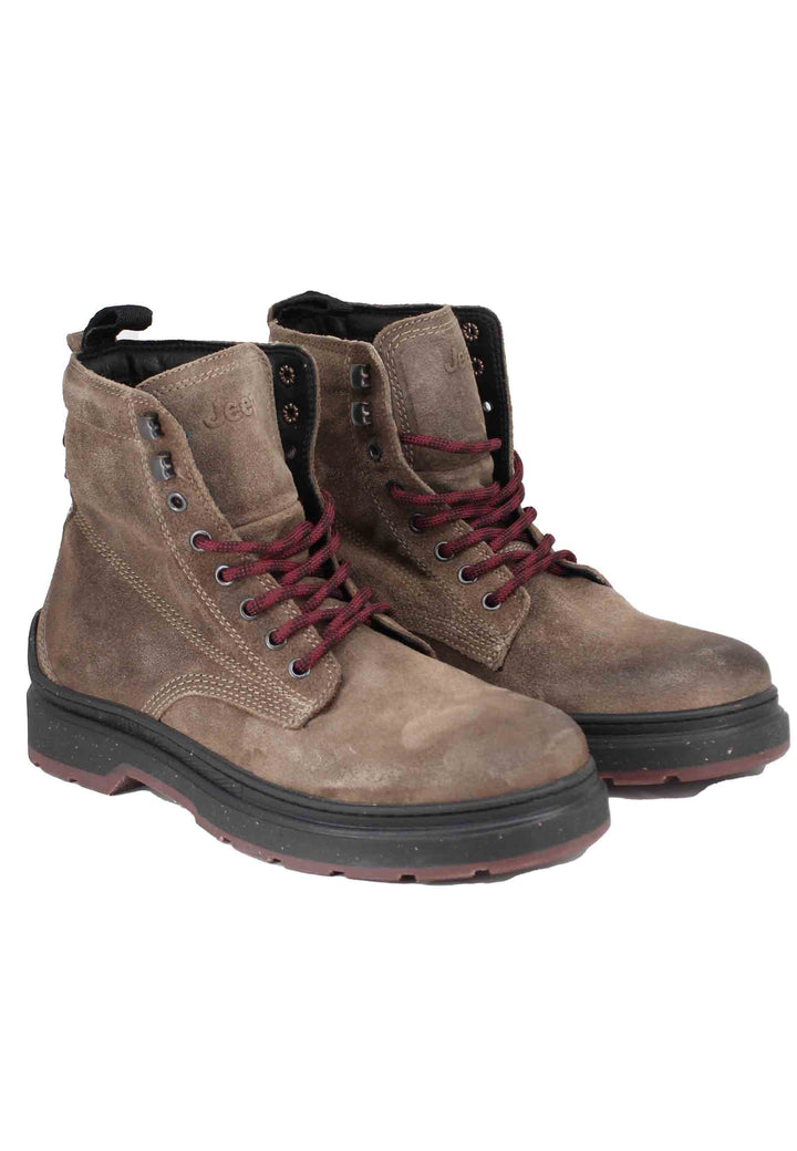 Spatarella Stivaletti anfibi uomo in camoscio vintage taupe Red Rock Boot Suede Prezzo Ridotto