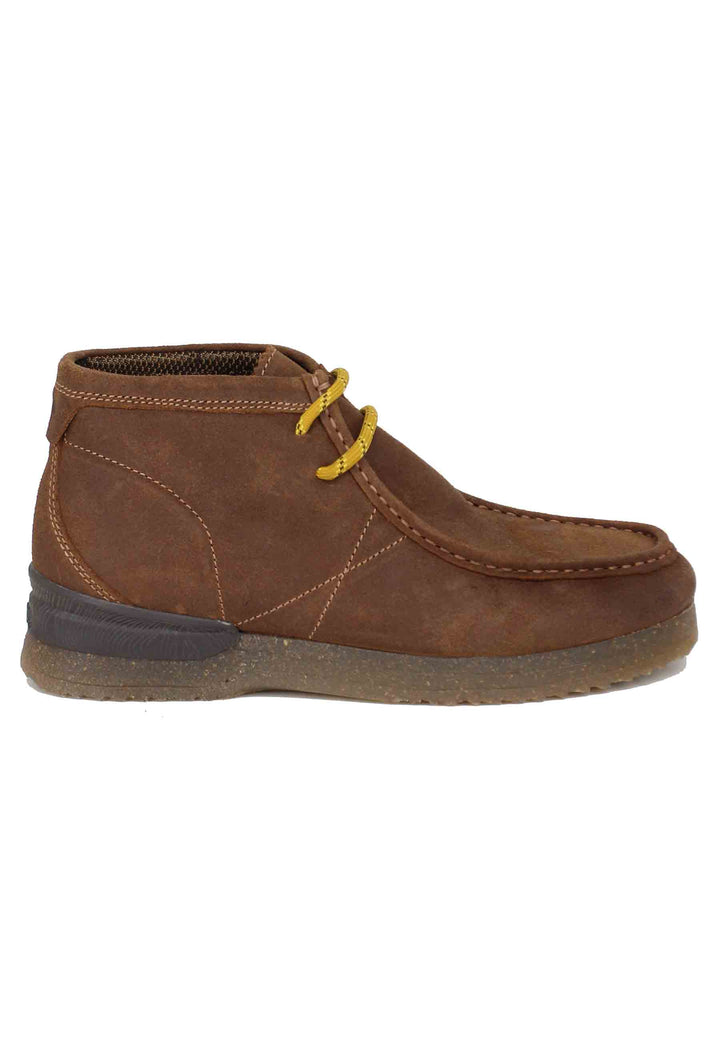 Spatarella Stivaletti polacchine uomo in camoscio cuoio con suola in para Bantam Sconto