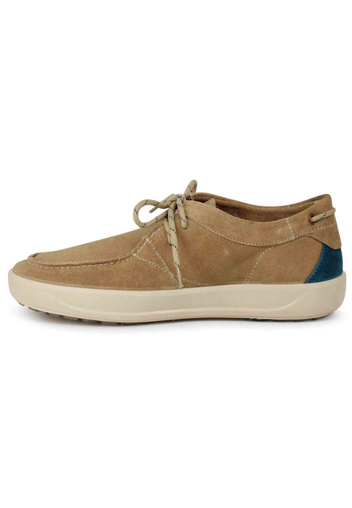 Spatarella Stringate uomo Bob Cat in camoscio beige con suola in gomma Hotsell