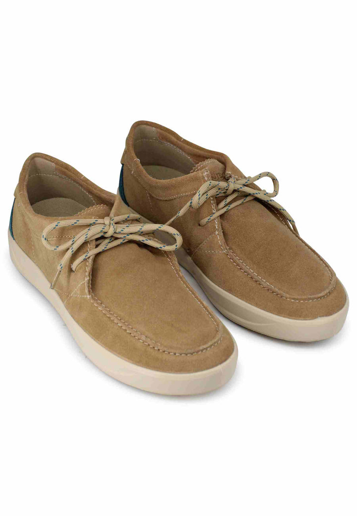 Spatarella Stringate uomo Bob Cat in camoscio beige con suola in gomma Hotsell