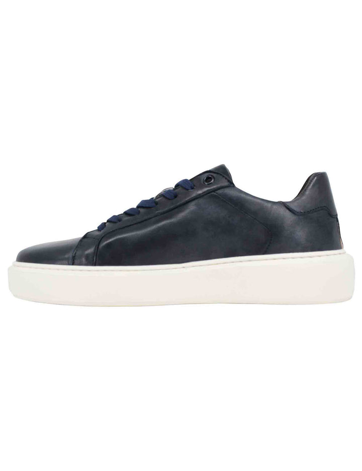 Spatarella Sneakers uomo in pelle blu con suola alta ulta light Grande vendita