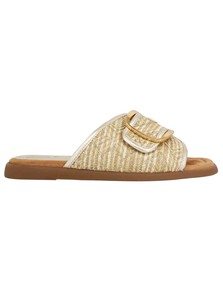 Spatarella Sandali donna in tessuto oro Offerta natalizia