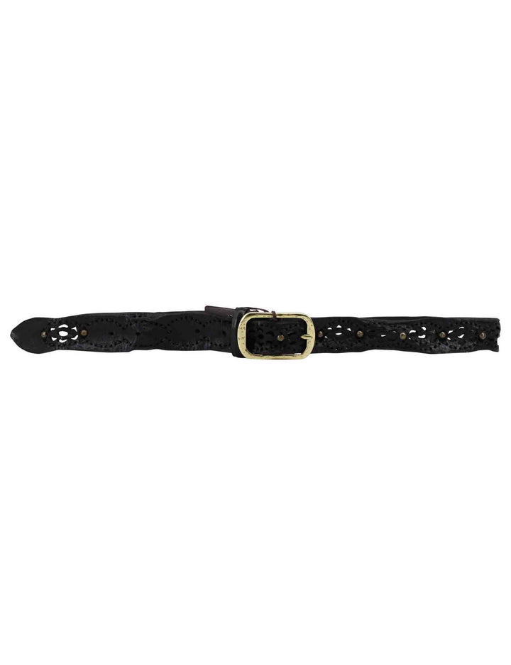 Spatarella Cinture donna in pelle nera con borchie Nuovi prodotti