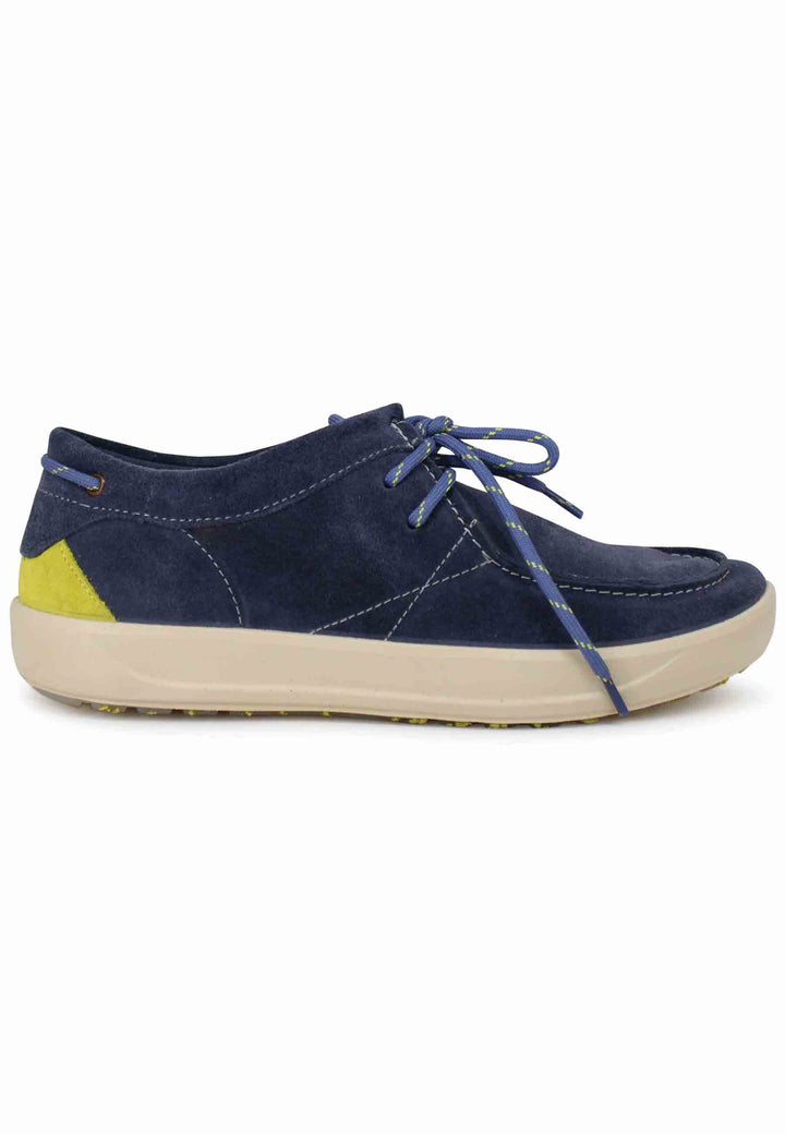 Spatarella Stringate uomo Bob Cat in camoscio blu con suola in gomma Sconti VIP