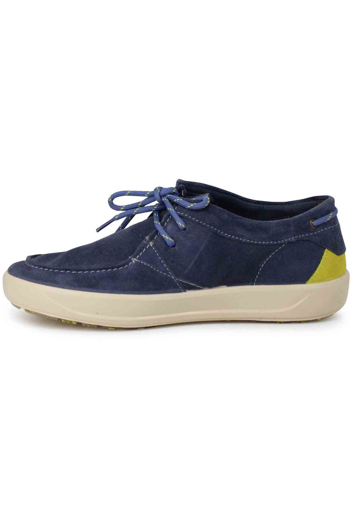 Spatarella Stringate uomo Bob Cat in camoscio blu con suola in gomma Sconti VIP