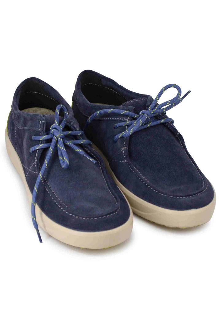 Spatarella Stringate uomo Bob Cat in camoscio blu con suola in gomma Sconti VIP