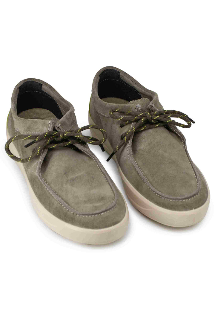 Spatarella Stringate uomo Bob Cat in camoscio verde con suola in gomma Prezzo basso