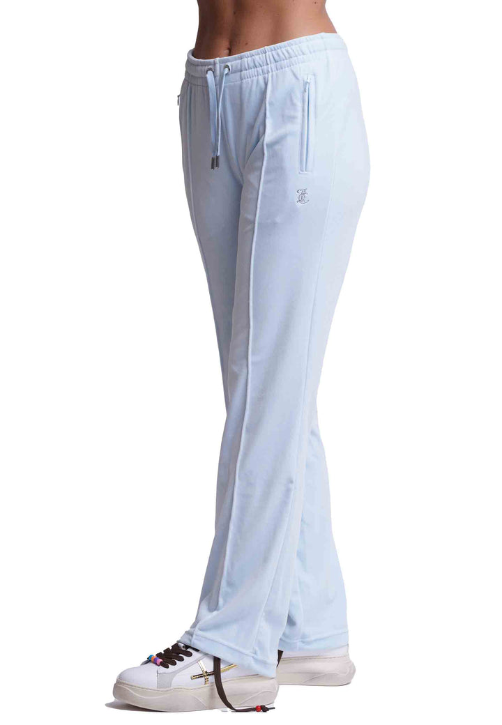Spatarella Pantaloni donna Diamond in velluto celeste con strass ACQUISTA ORA