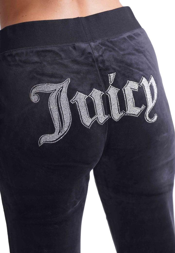 Spatarella Pantaloni donna Diamond in velluto nero con strass Latest stili