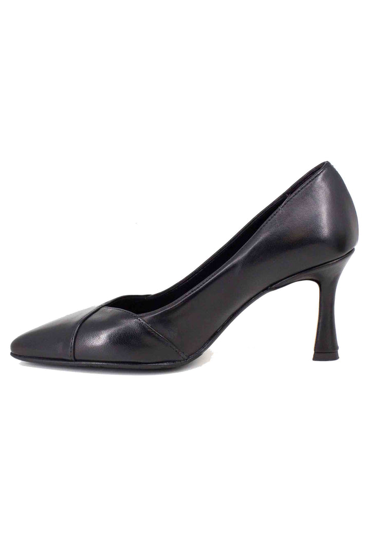 Spatarella Decollete donna in pelle nera tacco alto Only for today
