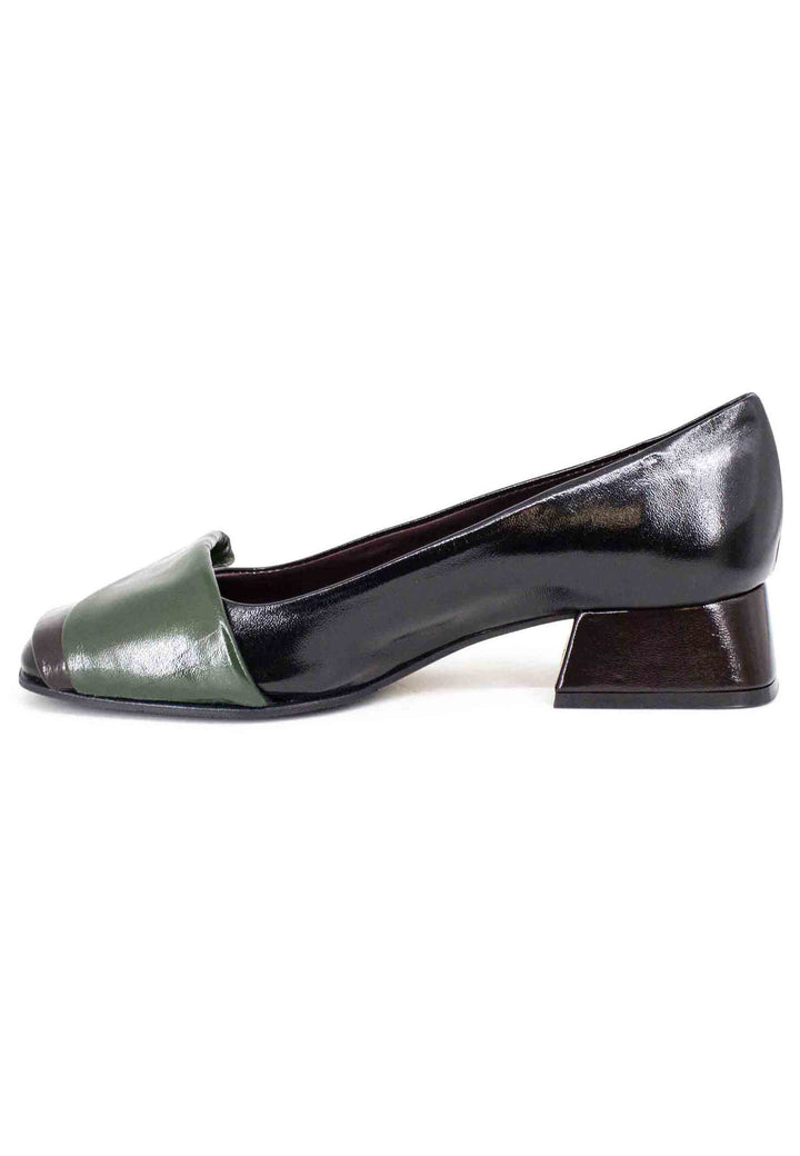 Spatarella Decollete donna in pelle nero tacco basso Offerta speciale della fabbrica