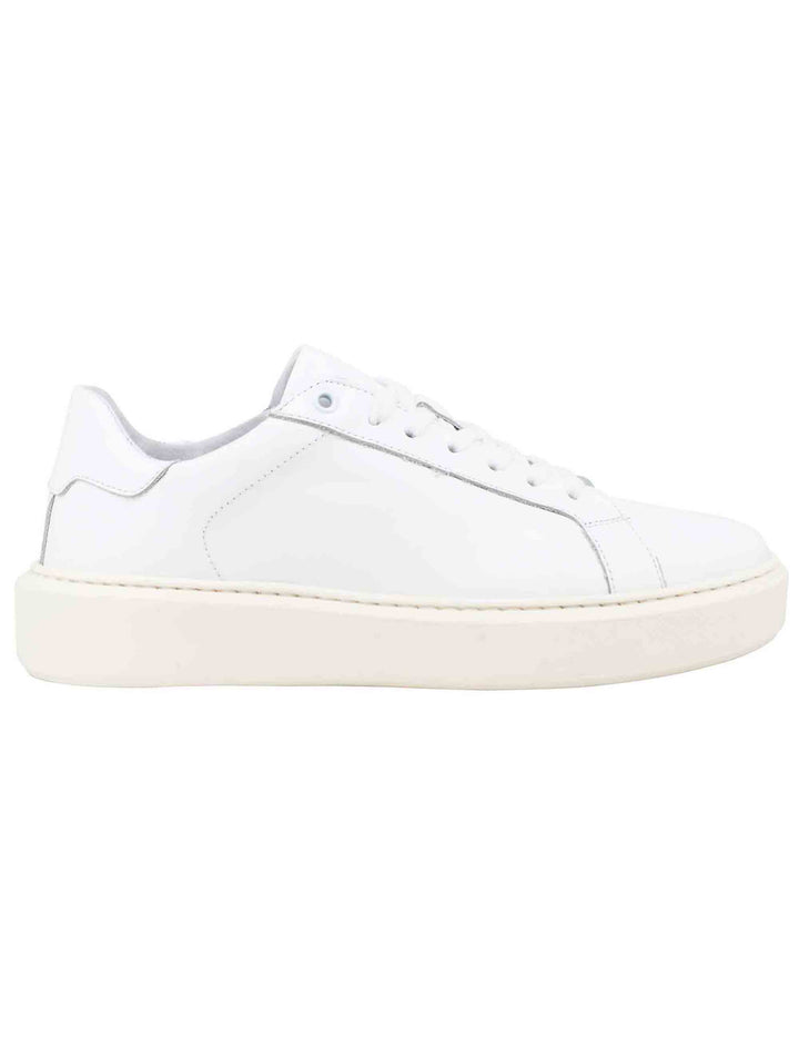 Spatarella Sneakers uomo in pelle bianca con suola alta ulta light 50% di sconto con spedizione gratuita