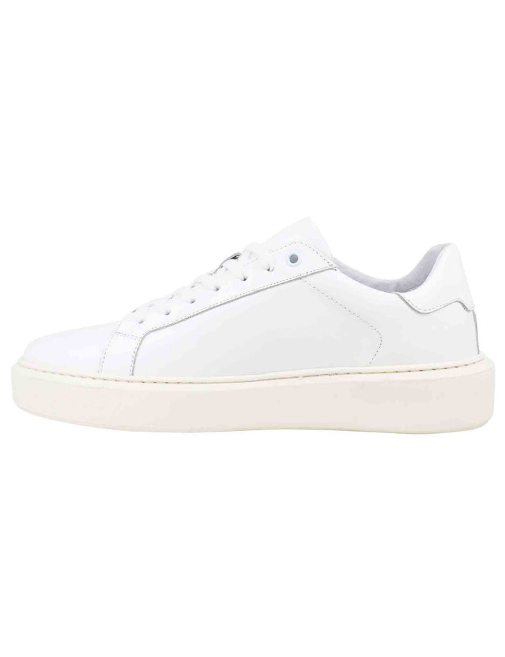 Spatarella Sneakers uomo in pelle bianca con suola alta ulta light 50% di sconto con spedizione gratuita