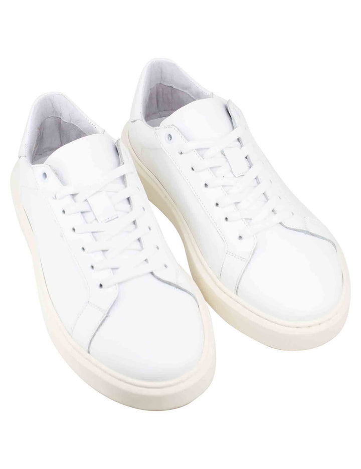 Spatarella Sneakers uomo in pelle bianca con suola alta ulta light 50% di sconto con spedizione gratuita