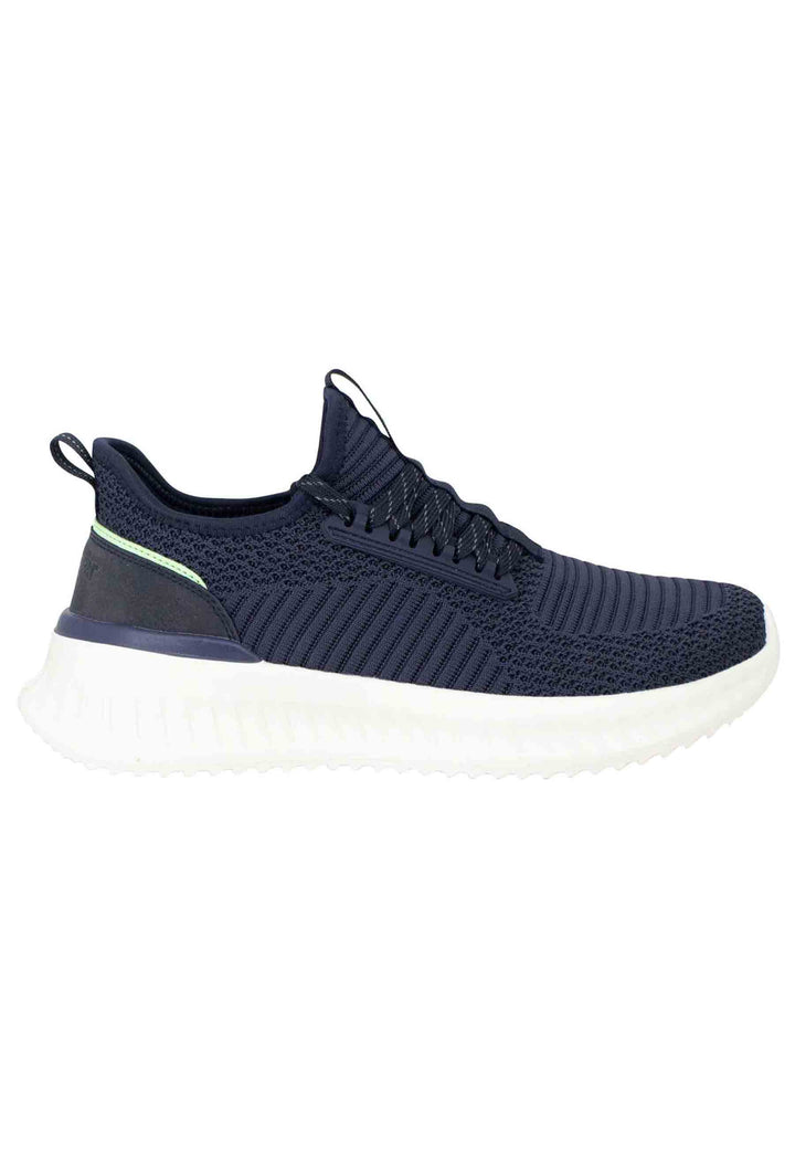 Spatarella Sneakers uomo Star in tessuto elastico blu con suola alta in gomma In vendita