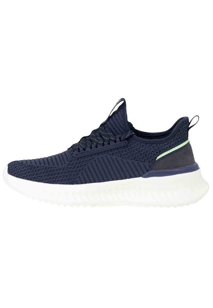 Spatarella Sneakers uomo Star in tessuto elastico blu con suola alta in gomma In vendita