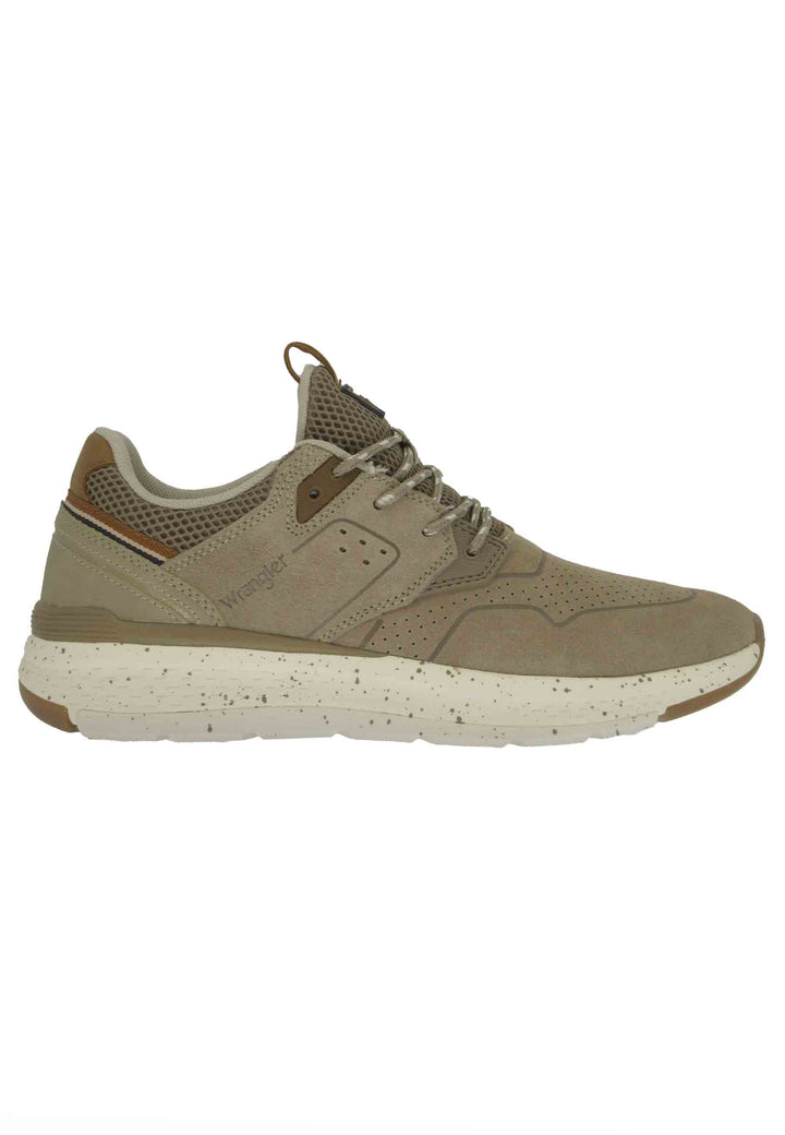 Spatarella Sneakers uomo Pioneer Suede in pelle sabbia con suola ultra light e memory foam Duty-free
