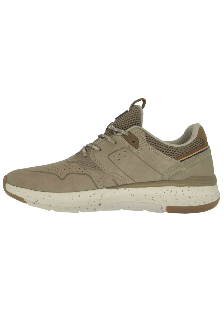 Spatarella Sneakers uomo Pioneer Suede in pelle sabbia con suola ultra light e memory foam Duty-free