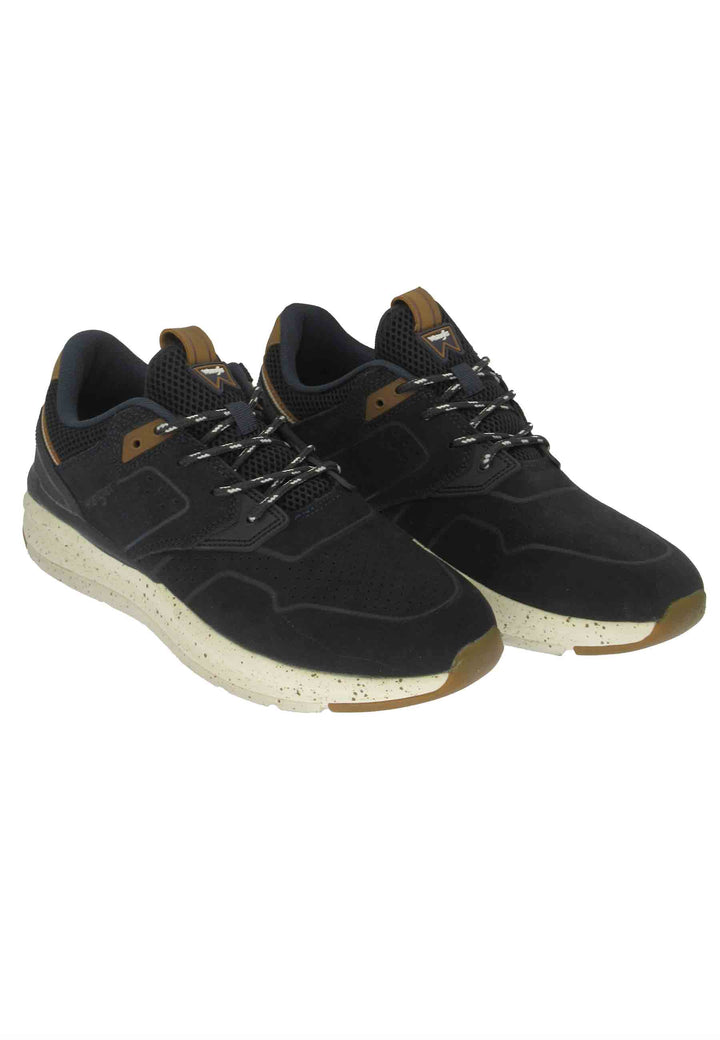 Spatarella Sneakers uomo Pioneer Suede in pelle blu con suola ultra light e memory foam 50% di sconto per tempo limitato