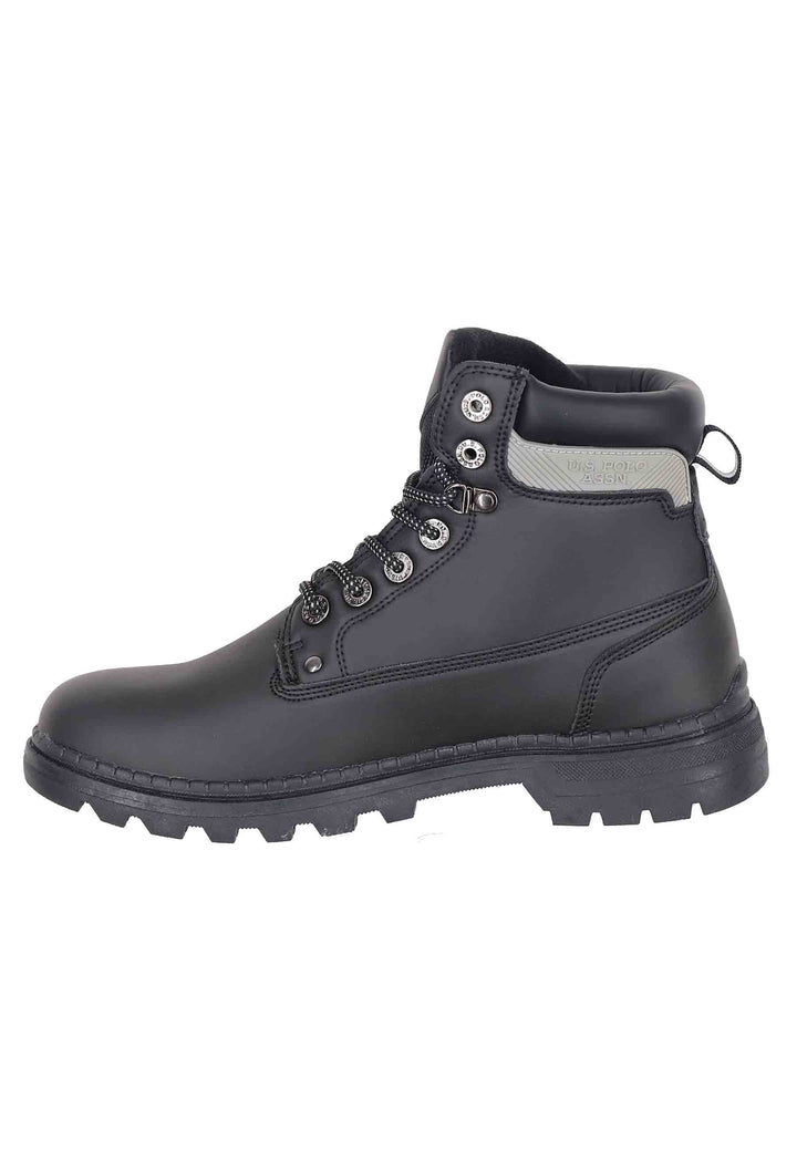 Spatarella Stivaletti anfibi uomo in eco pelle nero con suola carrarmato Pezzi Unici