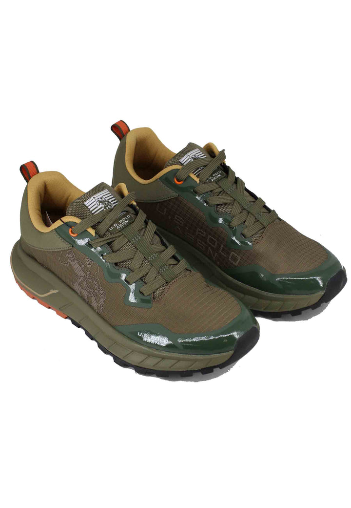 Spatarella Sneakers uomo in tessuto tecnico verde Negozi Online