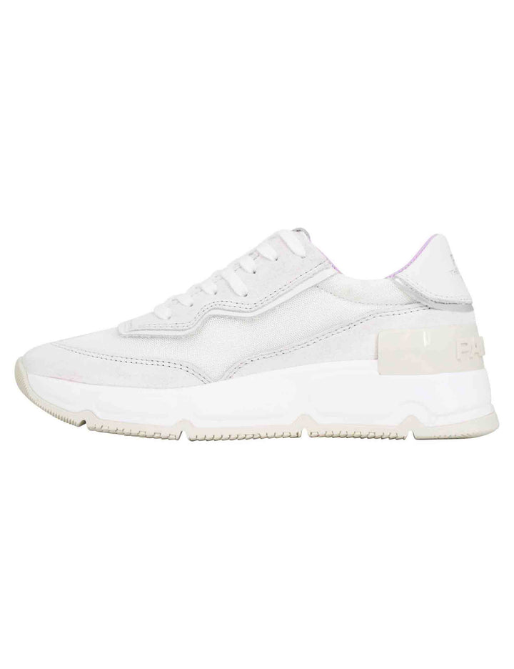 Spatarella Sneakers donna in pelle e tessuto bianco Shopping Online
