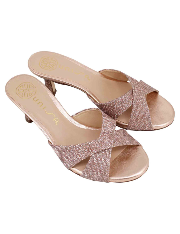 Spatarella Sandali scalzati donna in tessuto glitter rosa Affare Del Giorno