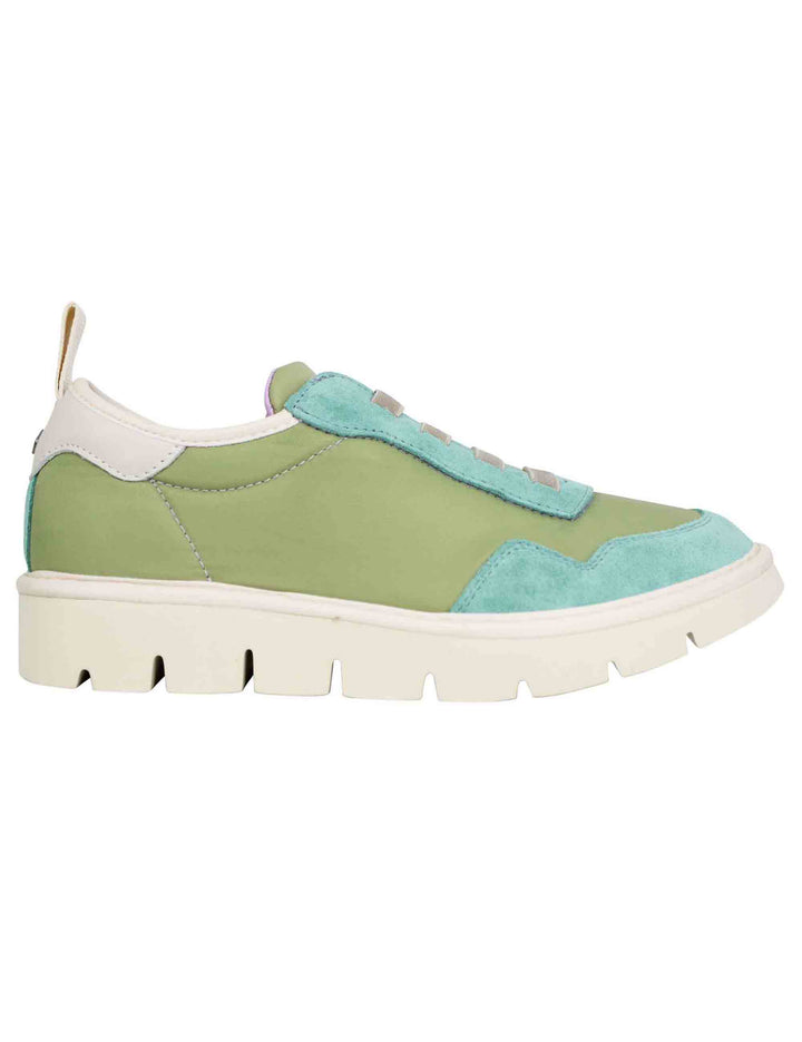 Spatarella Sneakers donna in tessuto verde Offerta