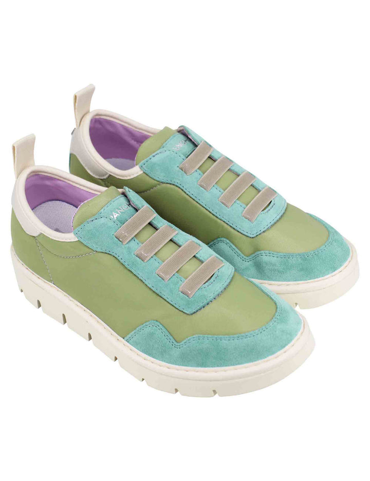 Spatarella Sneakers donna in tessuto verde Offerta