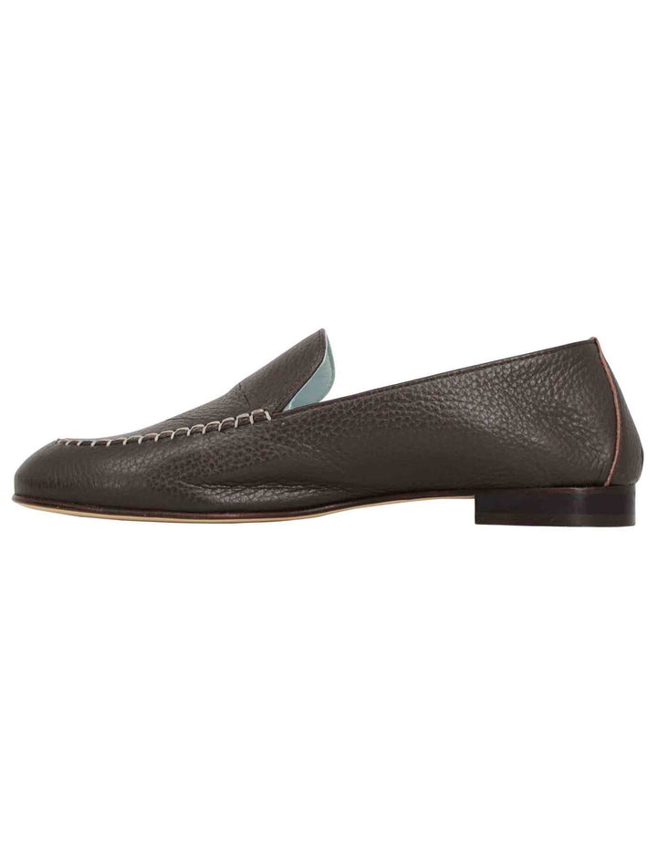 Spatarella Mocassini donna in pelle testa di moro con suola in cuoio Offerte